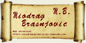 Miodrag Brašnjović vizit kartica